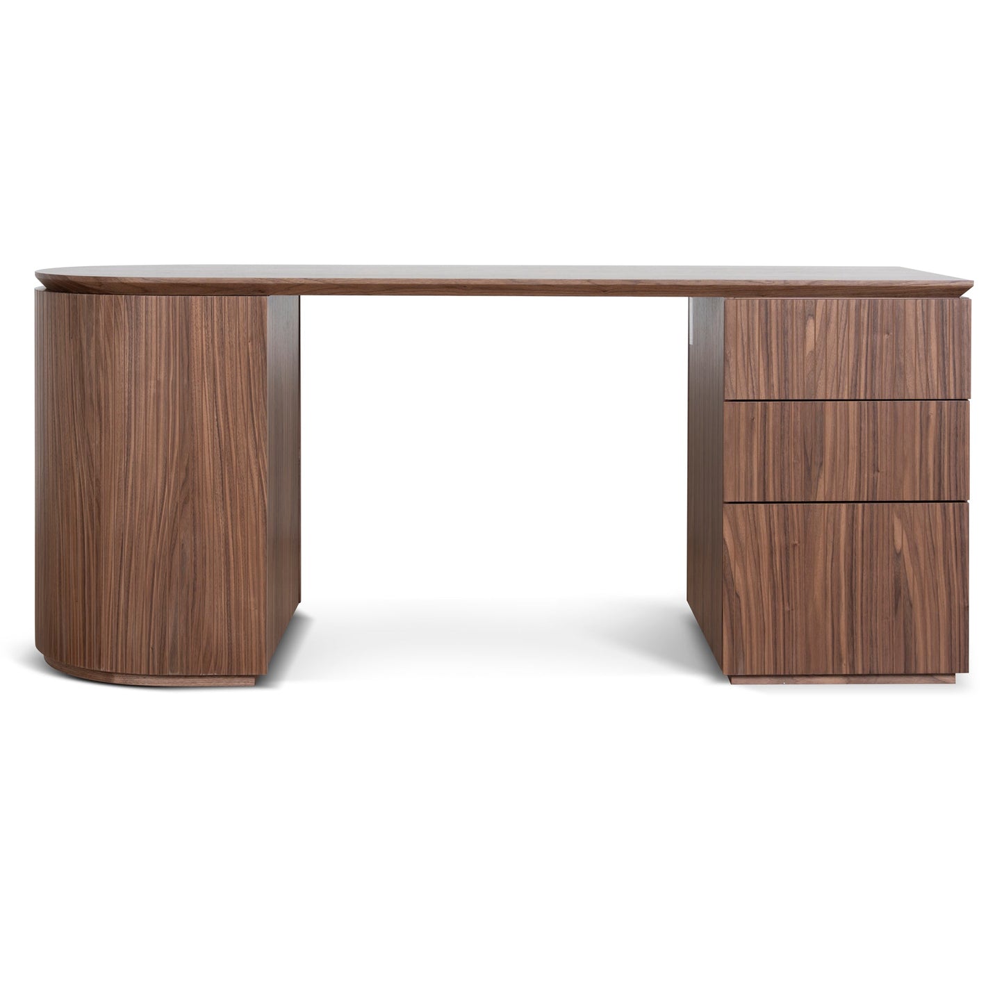 1.77m Right Drawer Office Desk - Walnut