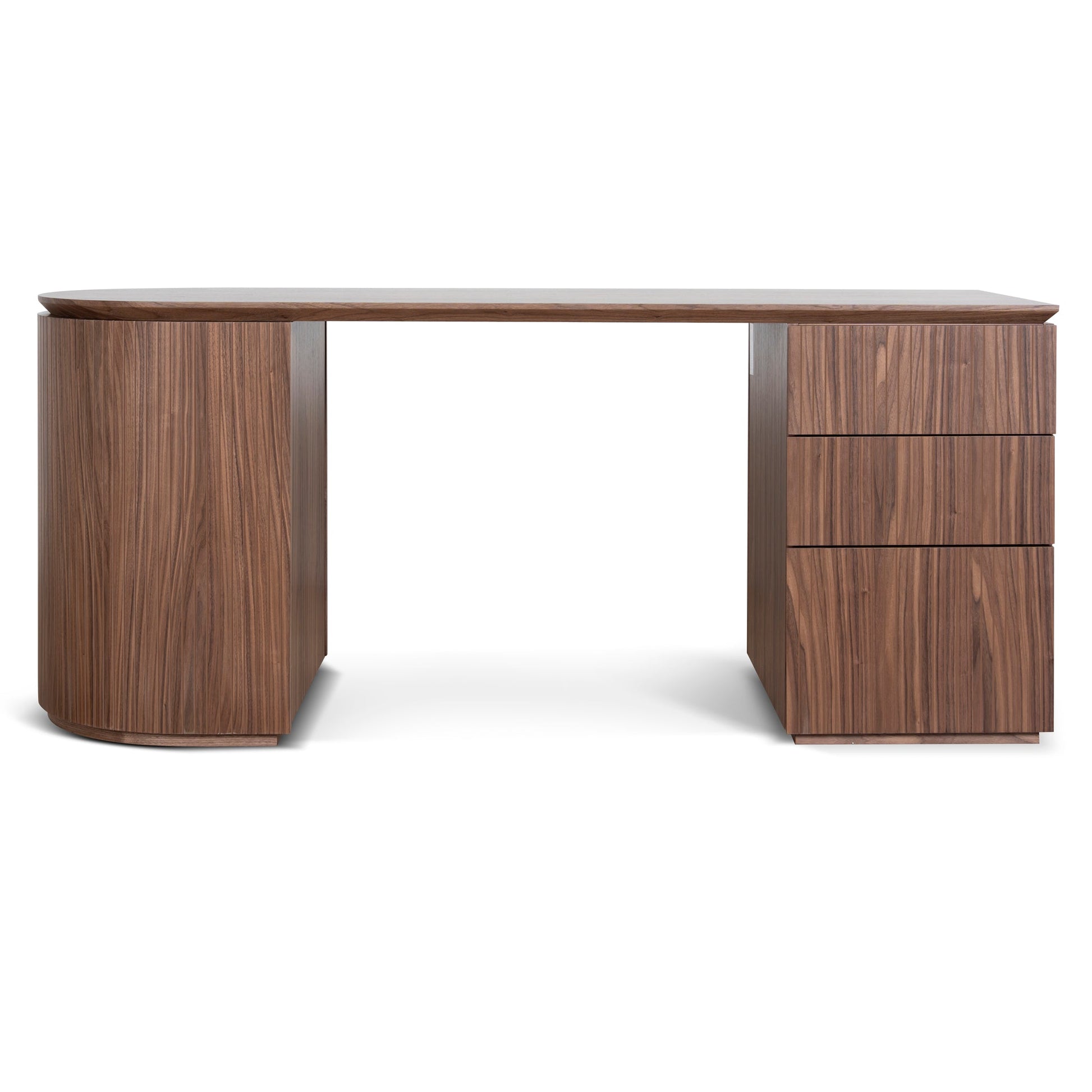 1.77m Right Drawer Office Desk - Walnut