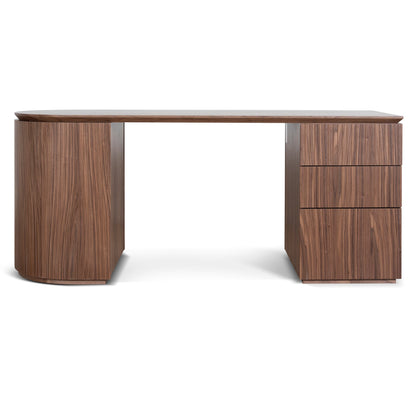1.77m Right Drawer Office Desk - Walnut
