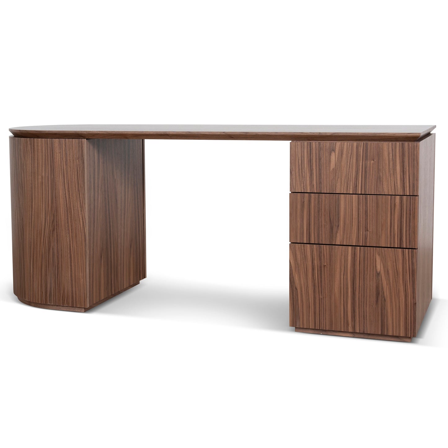 1.77m Right Drawer Office Desk - Walnut
