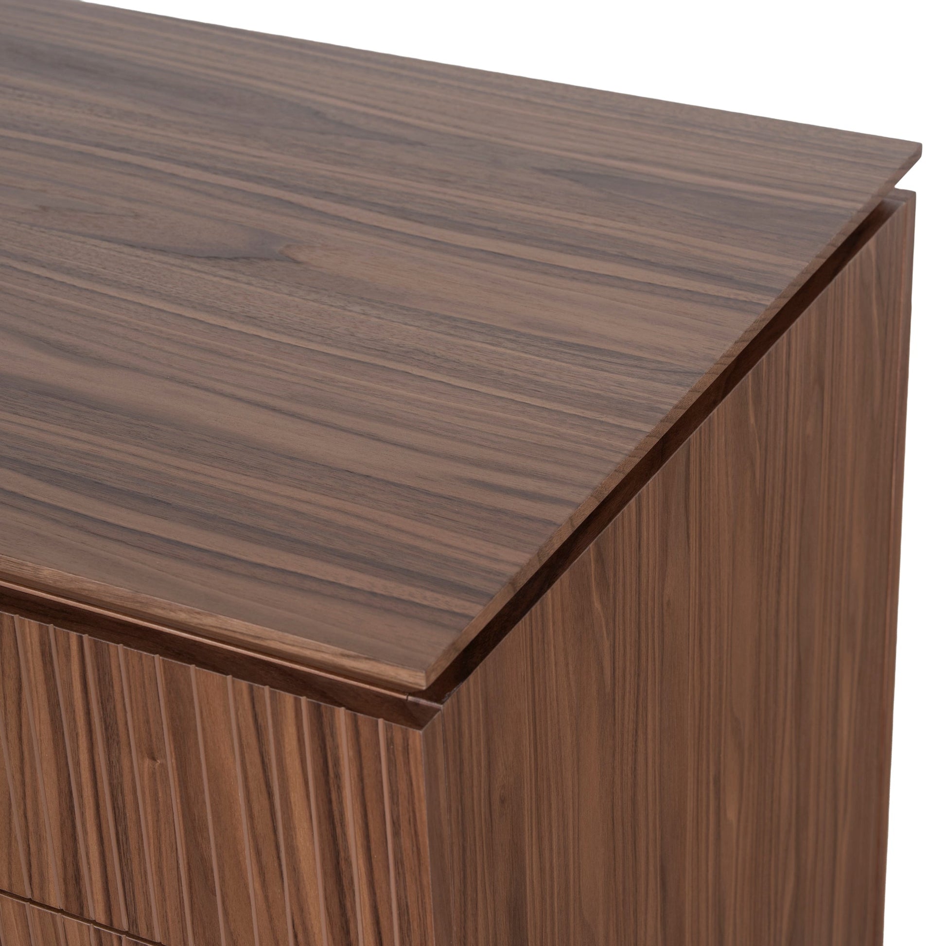 1.77m Right Drawer Office Desk - Walnut