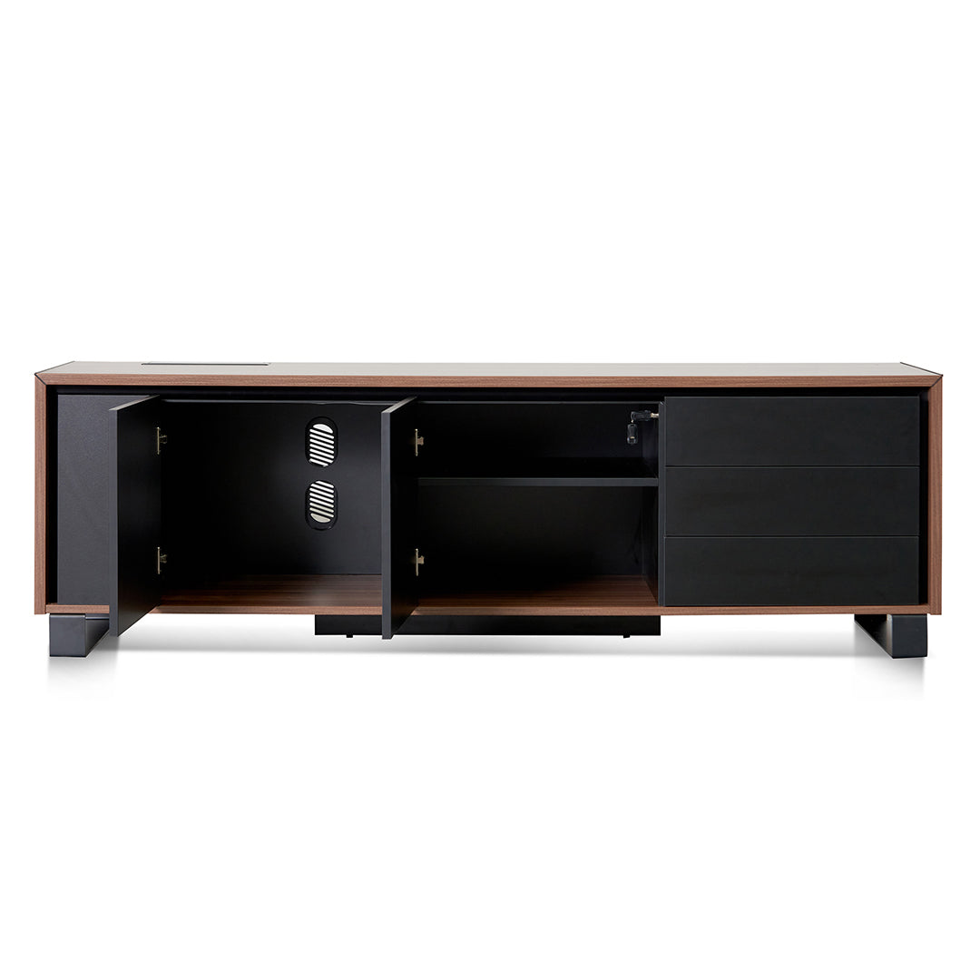 2.3m Right Return Office Desk - Walnut