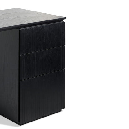 1.77m Right Drawer Office Desk - Black Oak