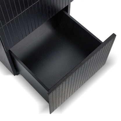 1.77m Right Drawer Office Desk - Black Oak