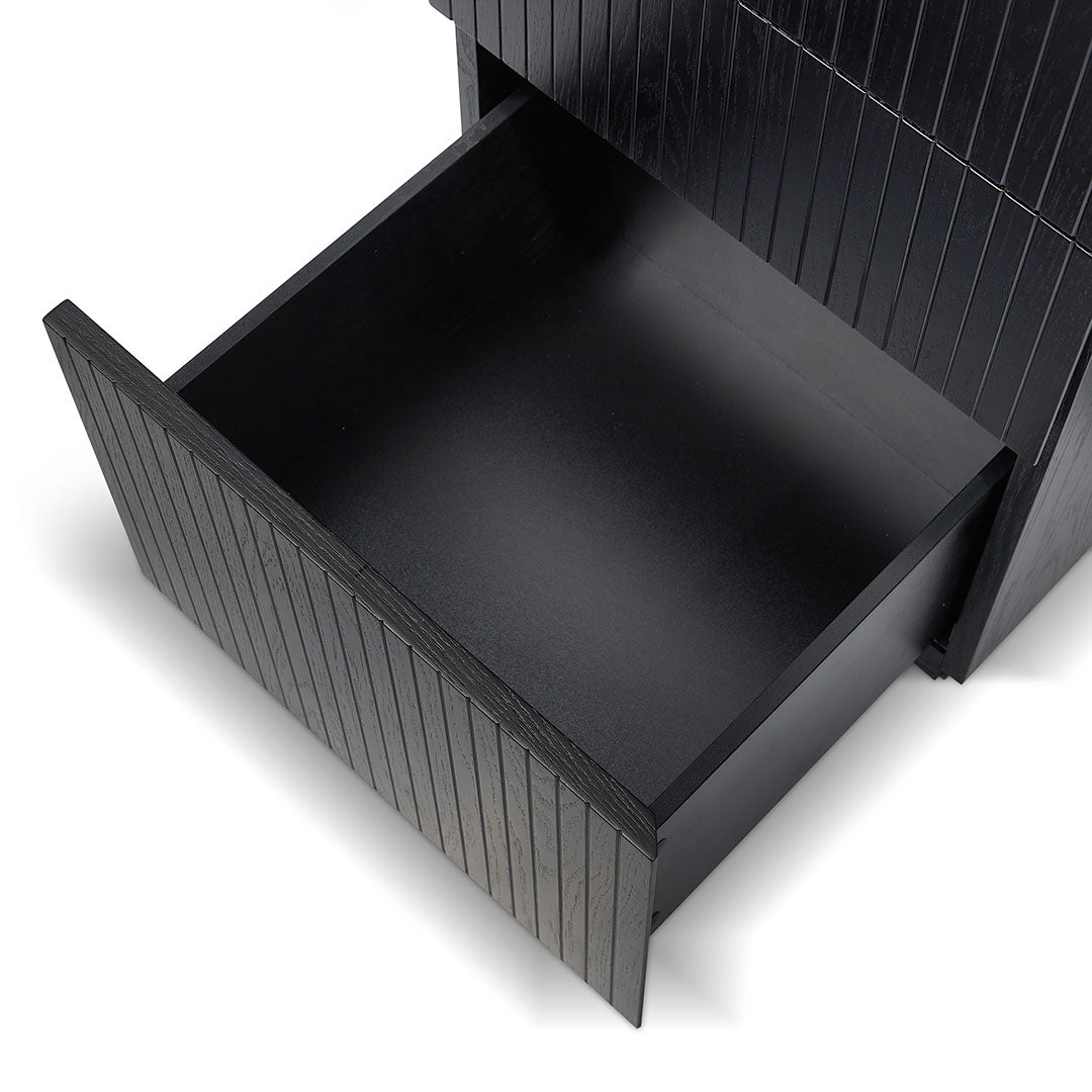 1.77m Left Drawer Office Desk - Black Oak