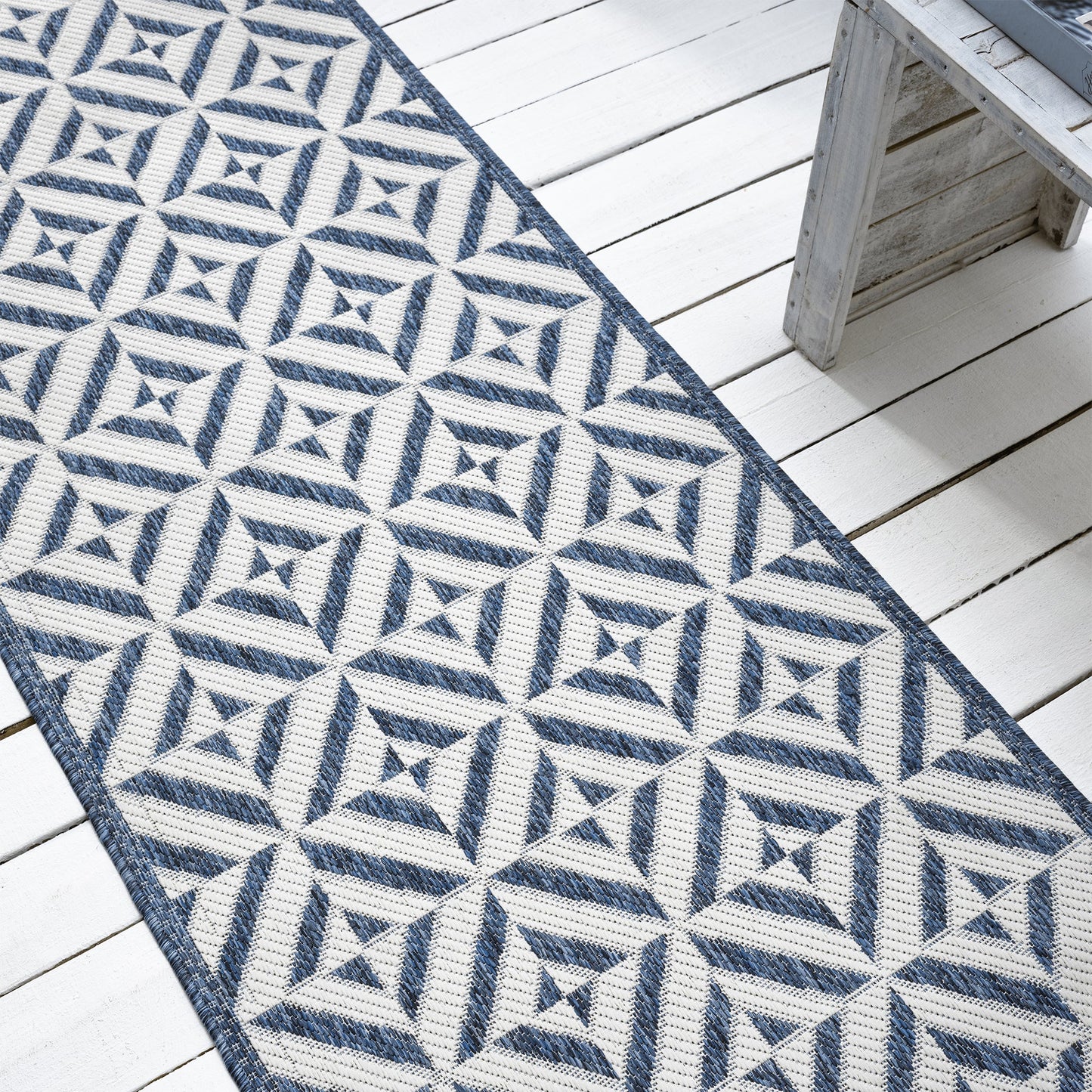 Patio 458 Aqua Hallway Runner