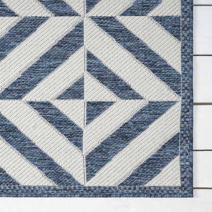 Patio 458 Aqua Hallway Runner