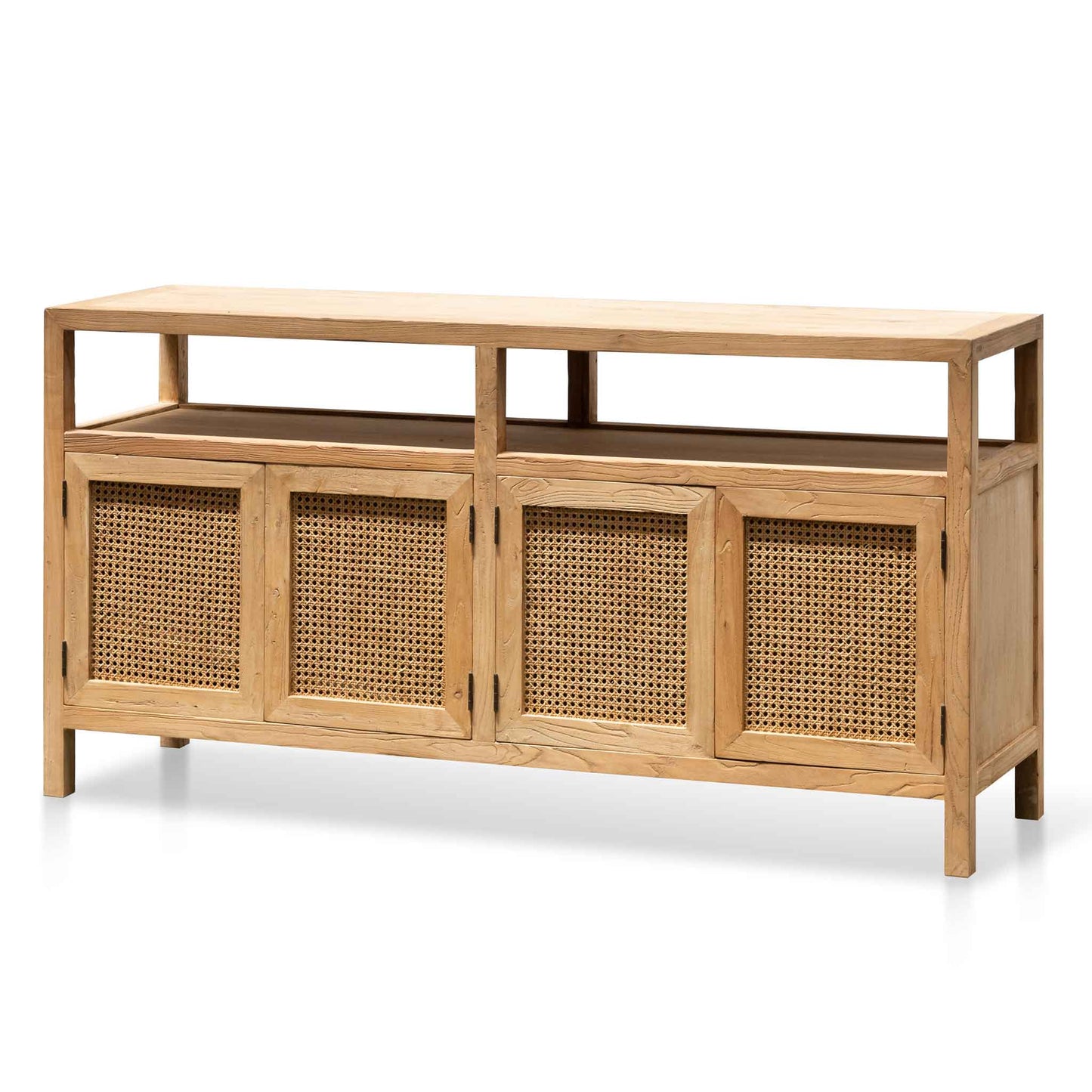 1.6m Sideboard Unit - Natural with Rattan Doors