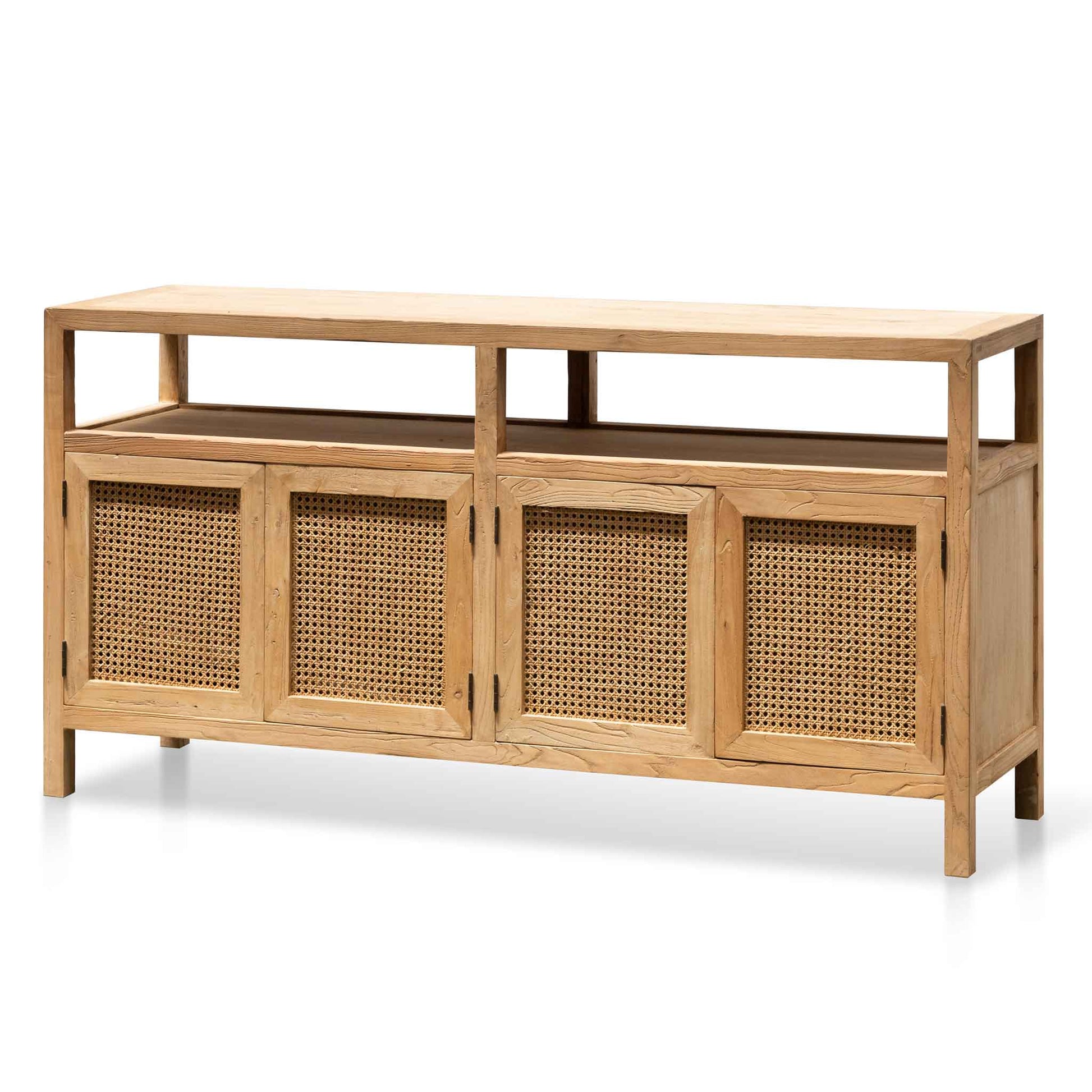 1.6m Sideboard Unit - Natural with Rattan Doors