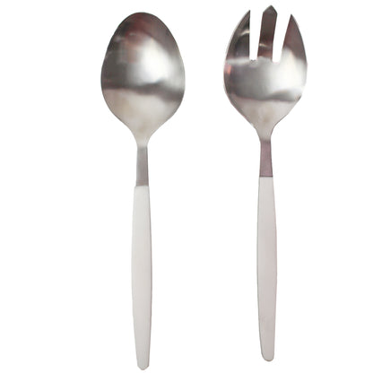Steel Salad Server Set - 2 Piece