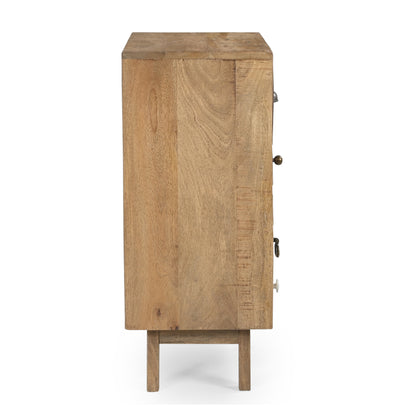 Scandi Handmade Solid Timber Cowhide Cabinet