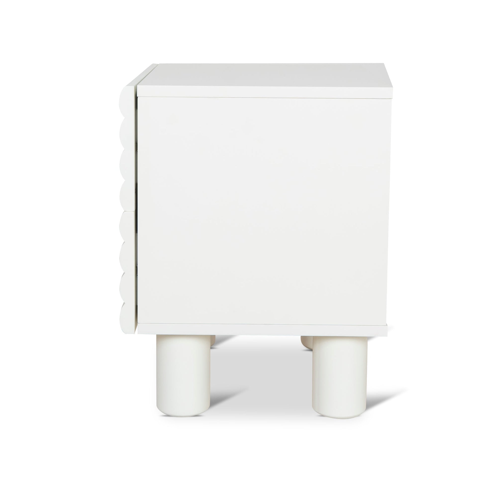 48cm Bedside Table - White