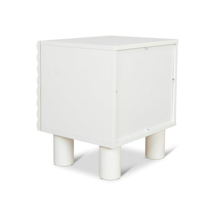 48cm Bedside Table - White