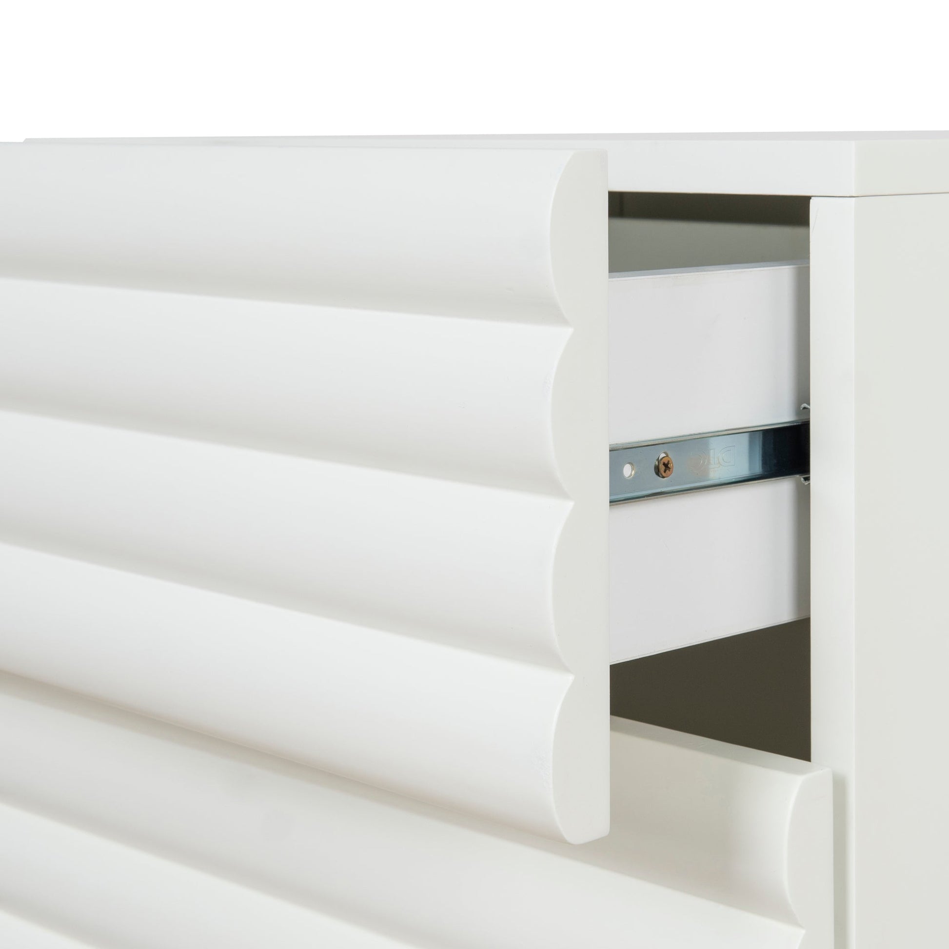 48cm Bedside Table - White