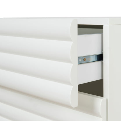 48cm Bedside Table - White