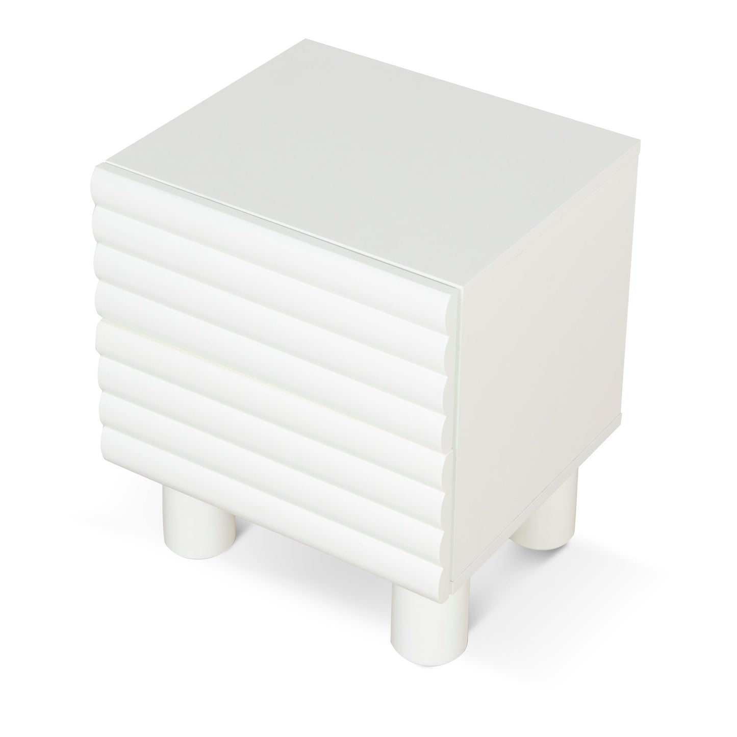 48cm Bedside Table - White