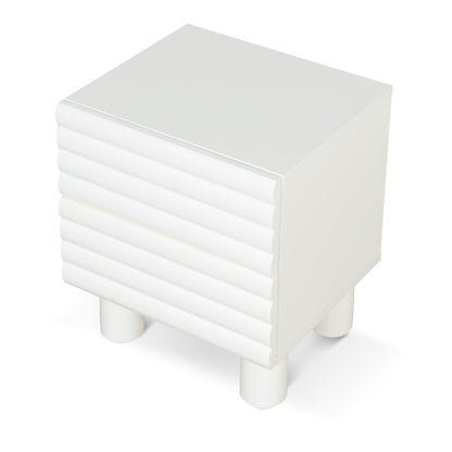 48cm Bedside Table - White