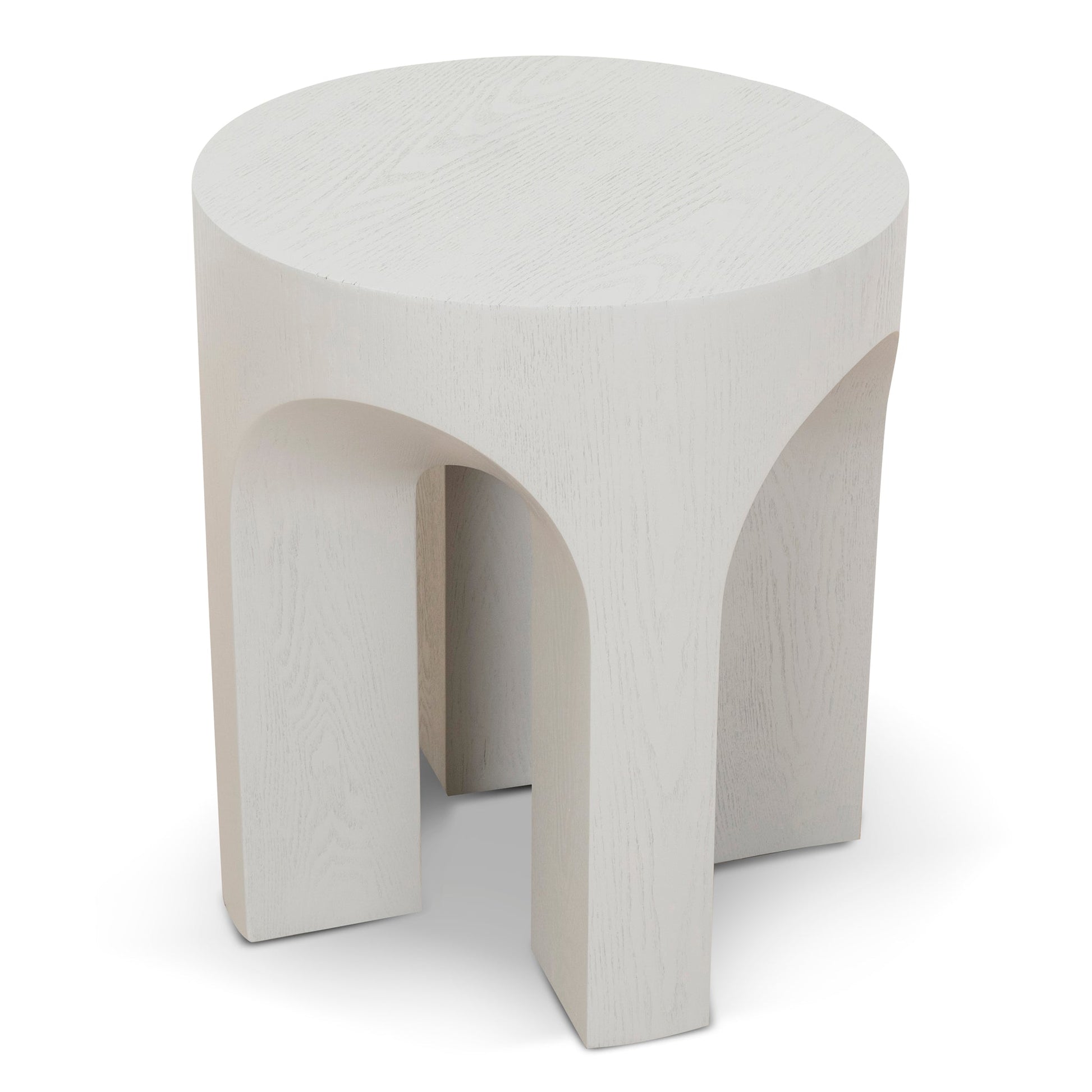 49.5cm Round Side Table - Light Grey