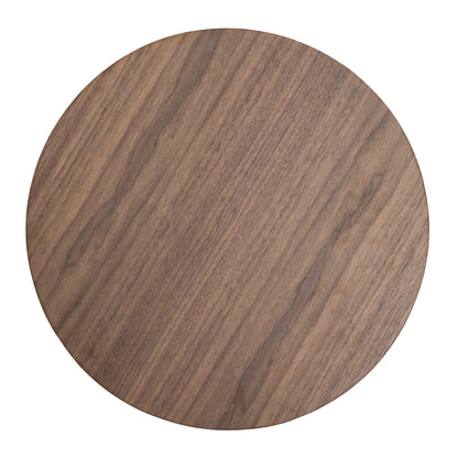49.5cm Round Side Table - Walnut