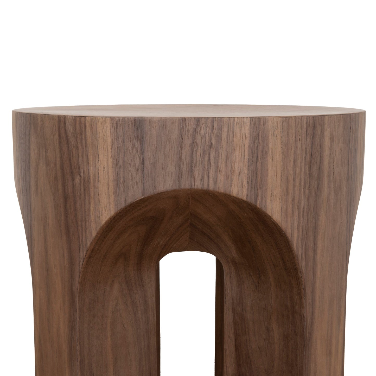 49.5cm Round Side Table - Walnut