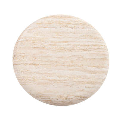 Walnut Side Table - Stone Look Beige