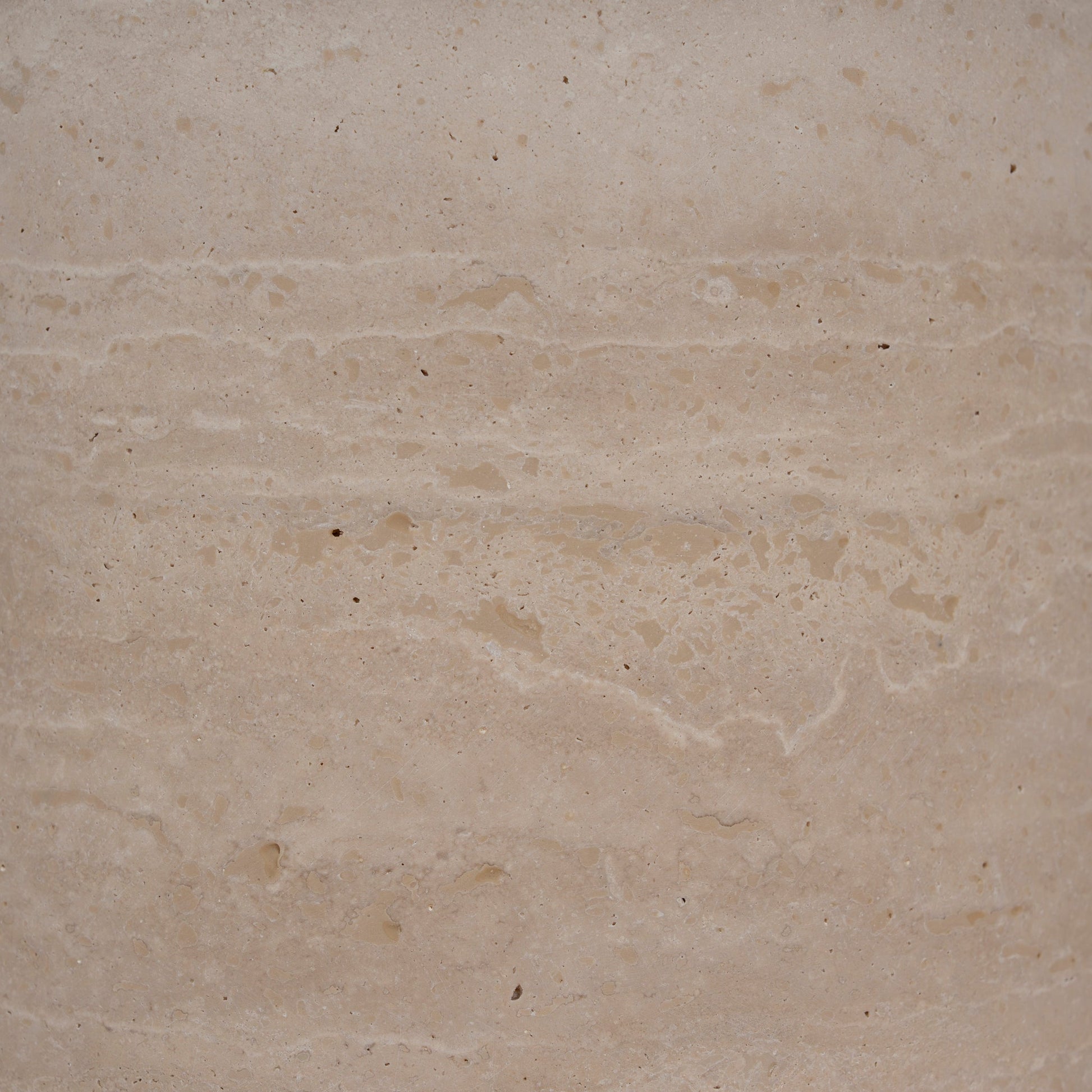 45cm Matte White Side Table - Travertine