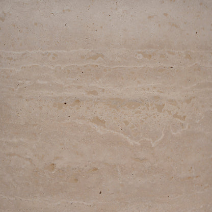 45cm Matte White Side Table - Travertine