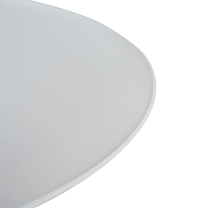 45cm Matte White Side Table - Travertine