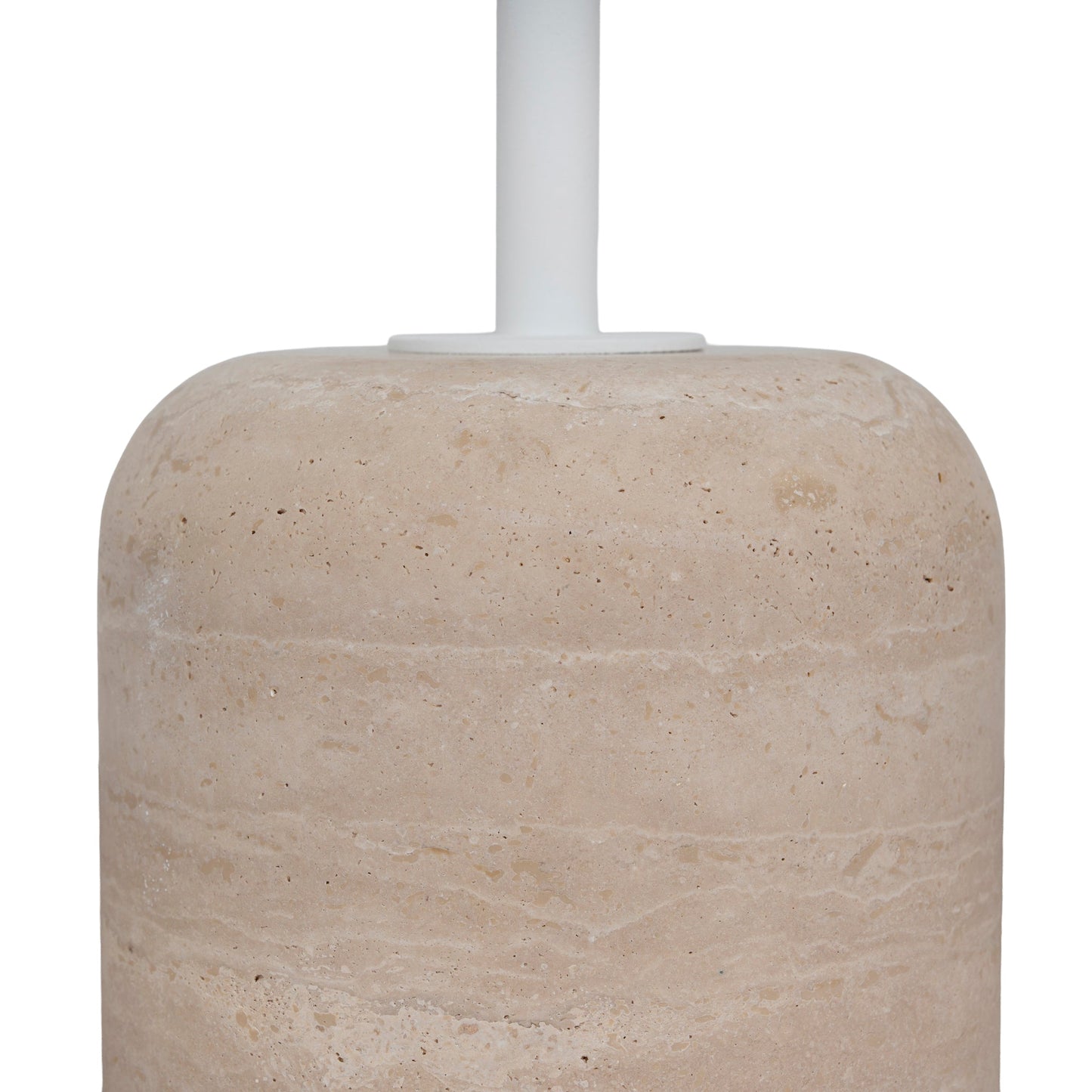 45cm Matte White Side Table - Travertine