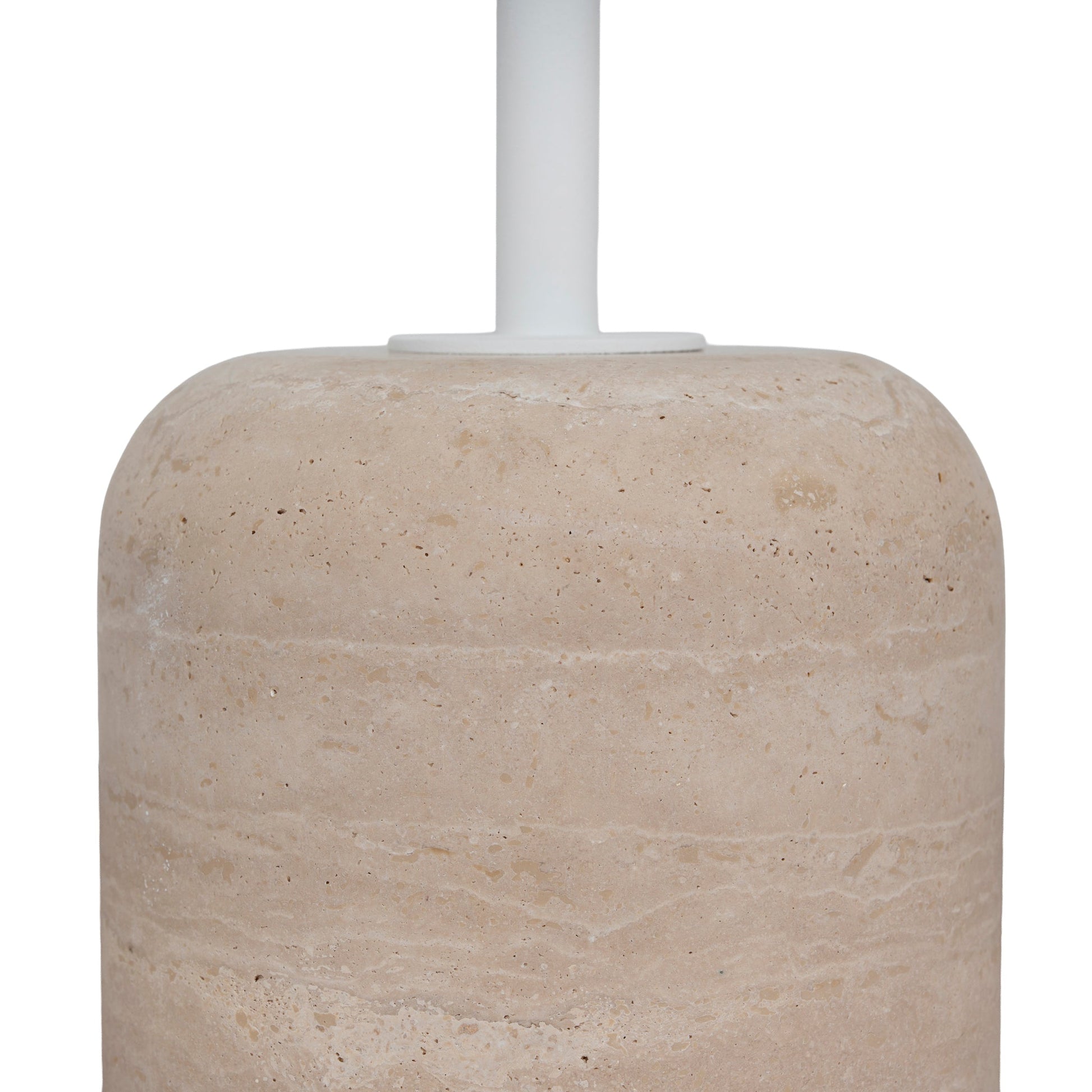 45cm Matte White Side Table - Travertine