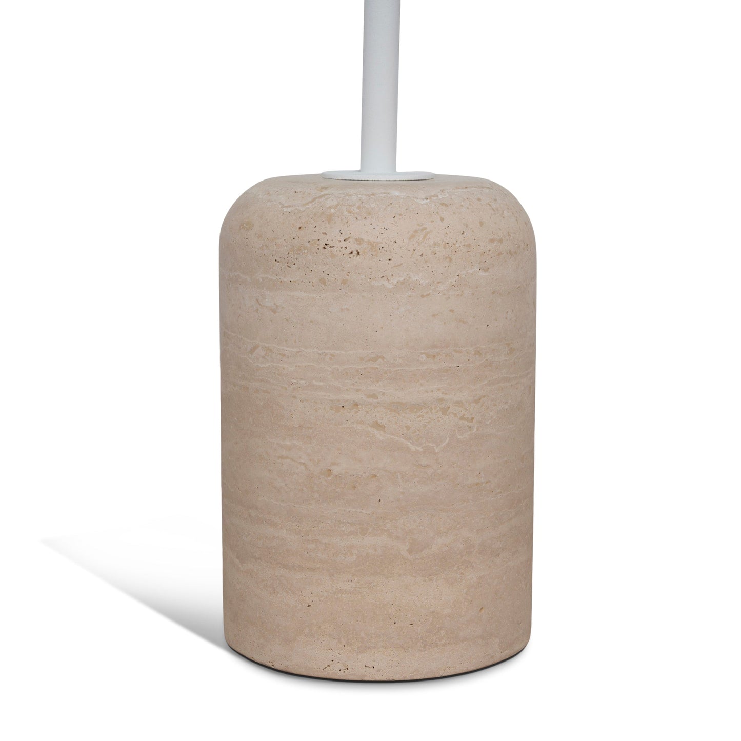45cm Matte White Side Table - Travertine