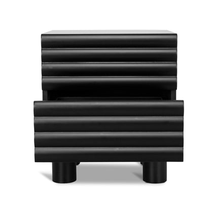 48cm Bedside Table - Matte Black