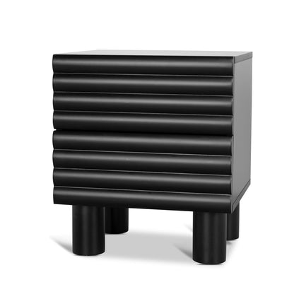 48cm Bedside Table - Matte Black