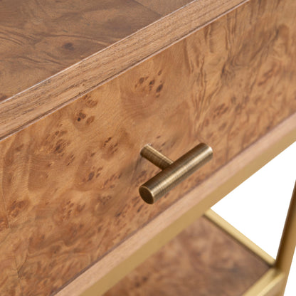 50cm Square Bedside Table - Natural