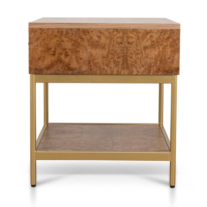 50cm Square Bedside Table - Natural