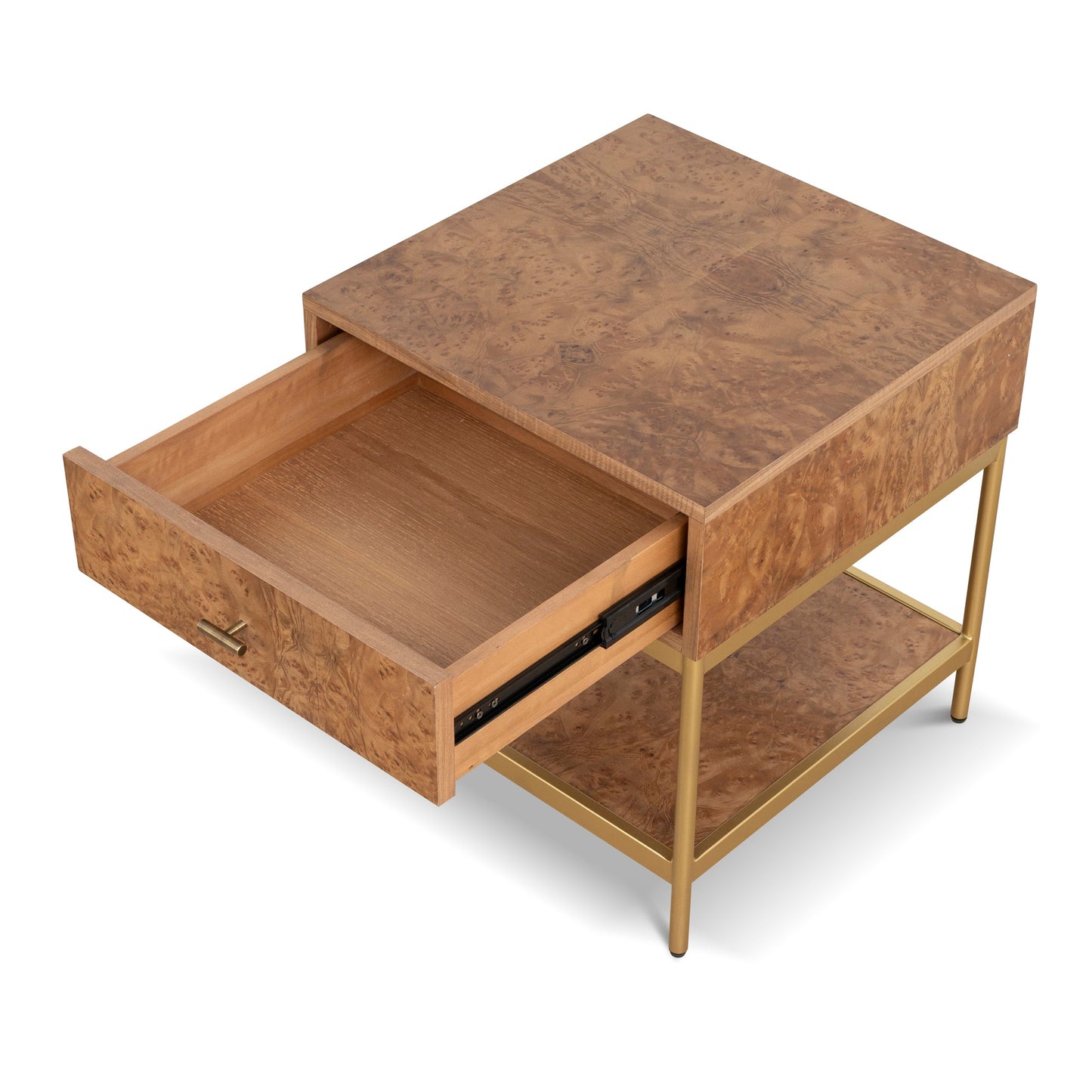 50cm Square Bedside Table - Natural