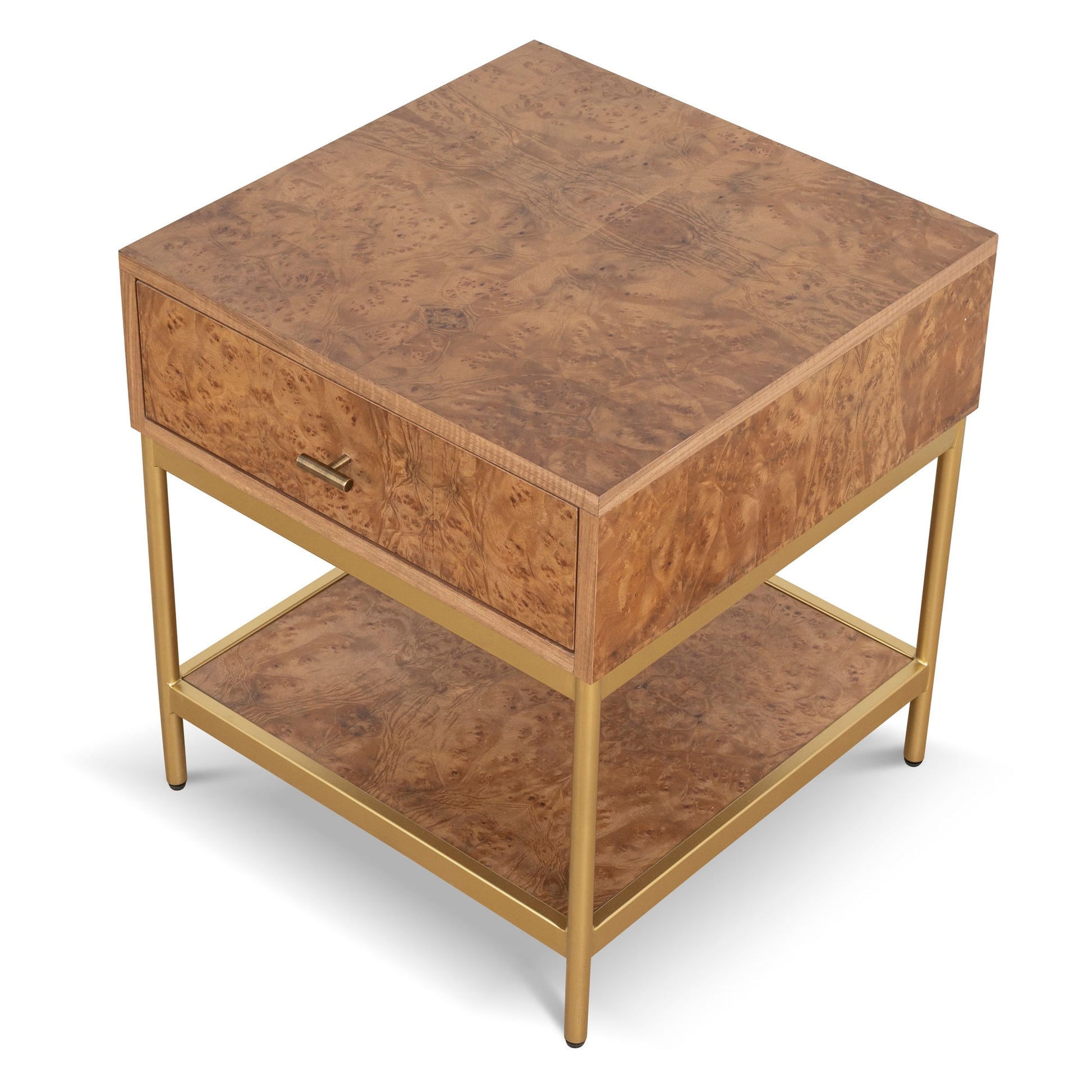 50cm Square Bedside Table - Natural