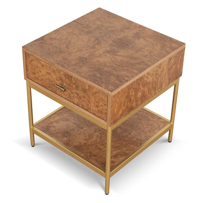 50cm Square Bedside Table - Natural