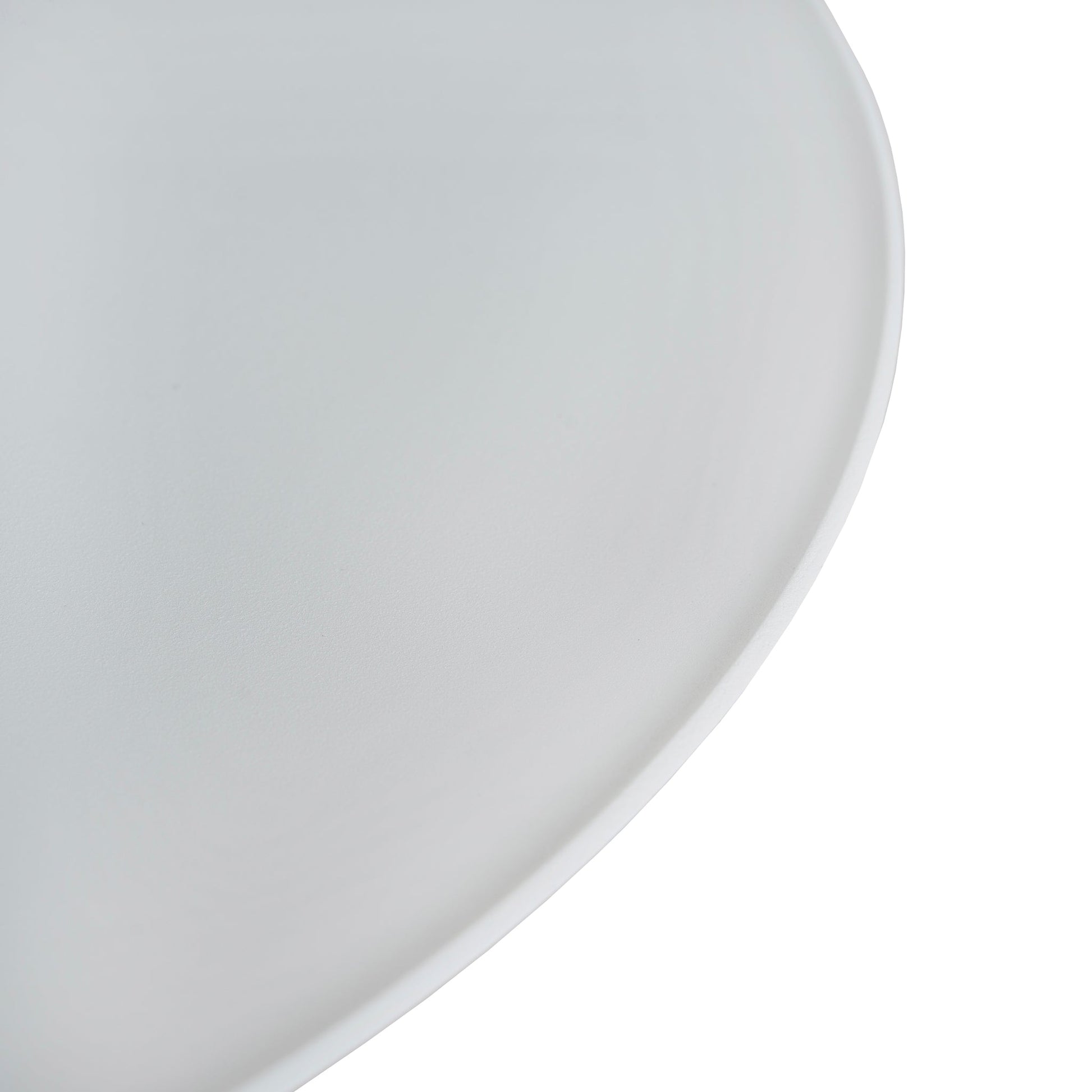 45cm Matte White Side Table - Carrara Marble