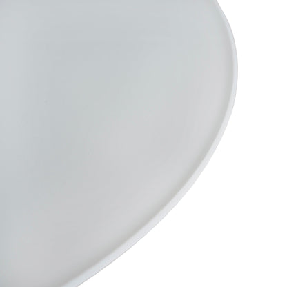 45cm Matte White Side Table - Carrara Marble