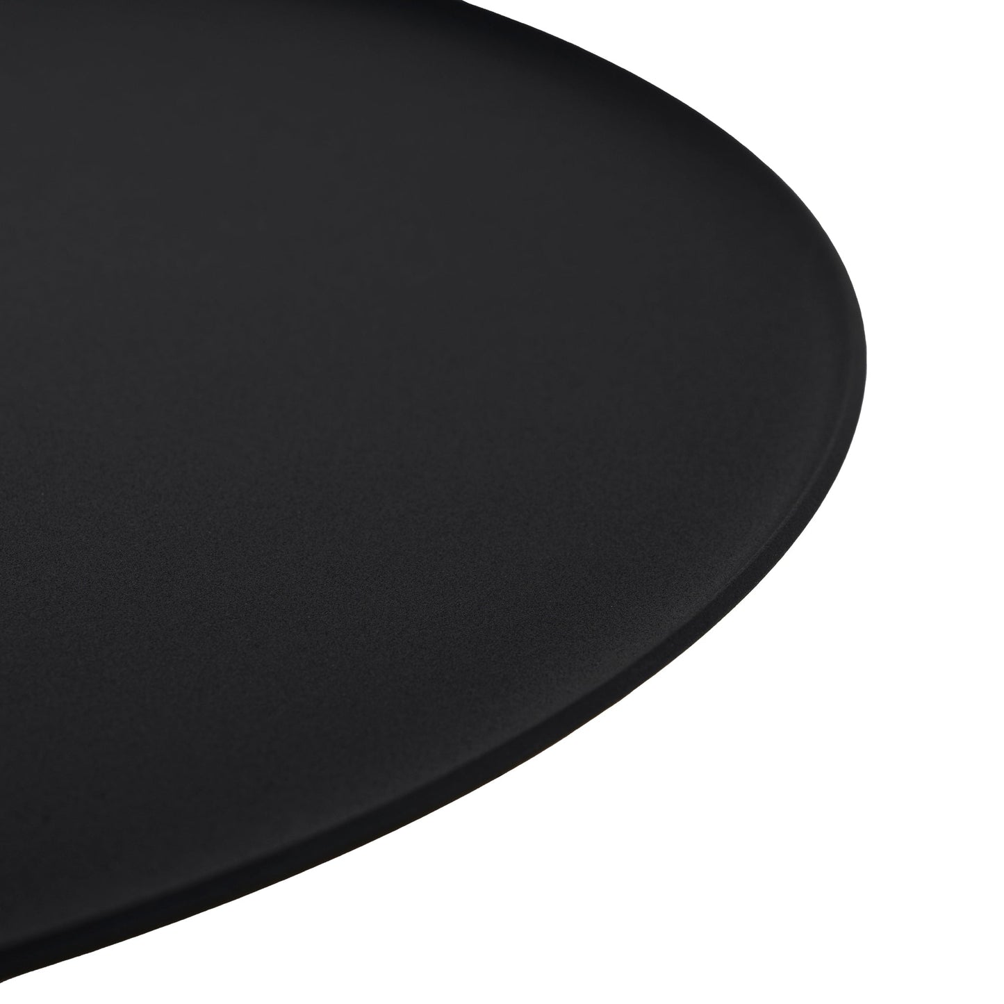 45cm Matte Black Side Table - Faceted Granite Marble