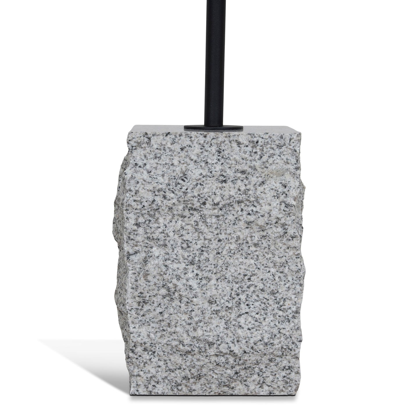 45cm Matte Black Side Table - Faceted Granite Marble