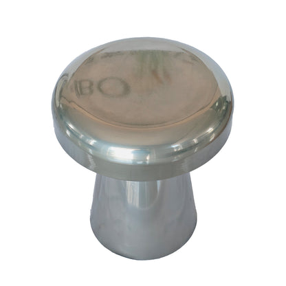 40cm Round Side Table - Powder Silver