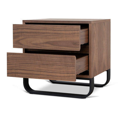 55cm Bedside Table - Walnut