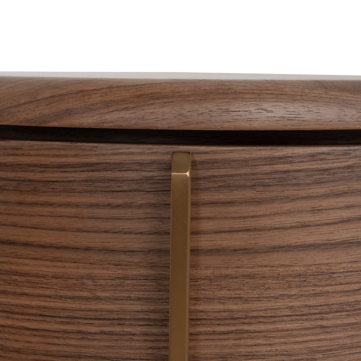 46cm Round Bedside Table - Walnut