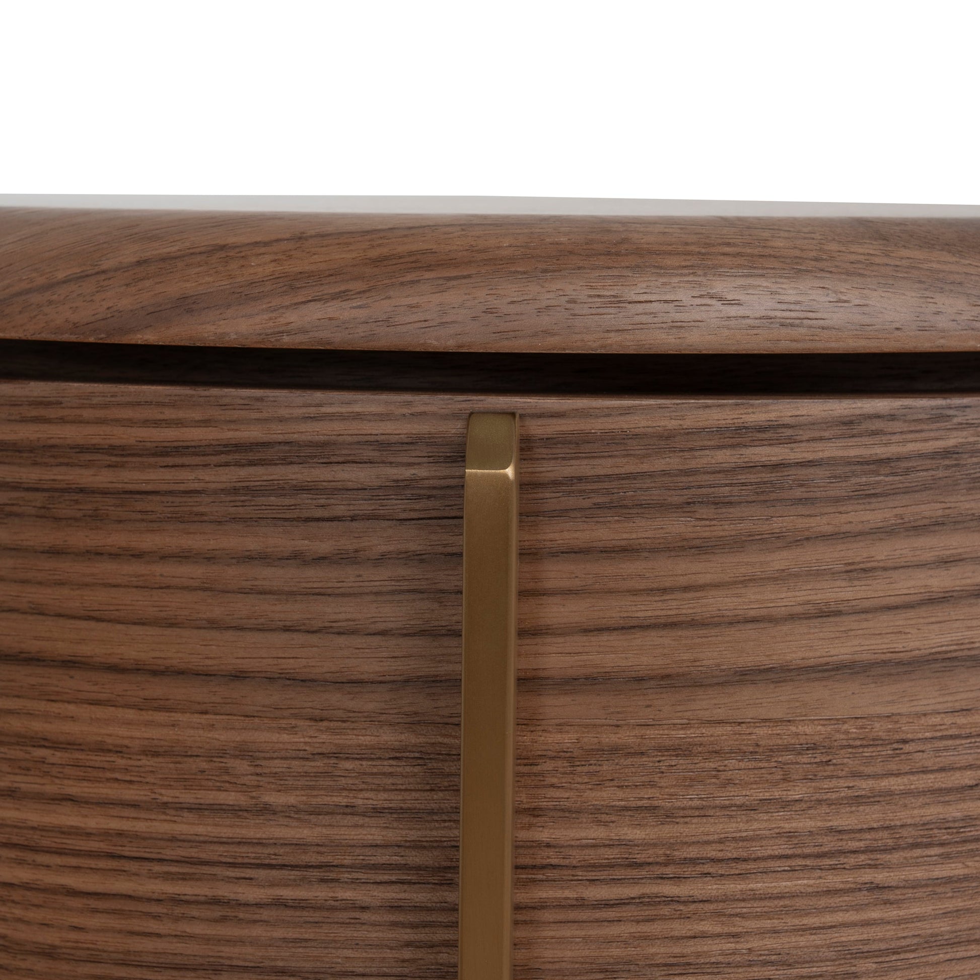 46cm Round Bedside Table - Walnut