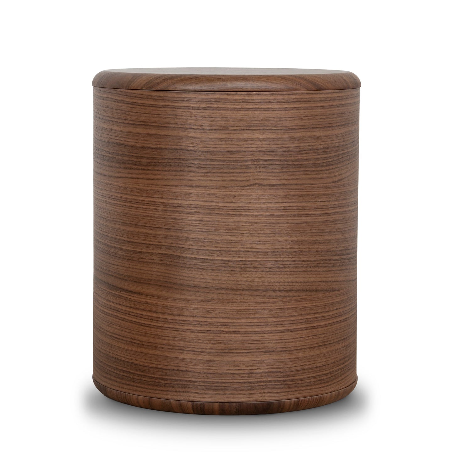 46cm Round Bedside Table - Walnut