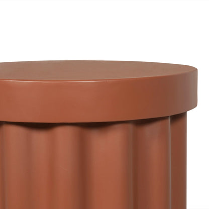 40cm Concrete Side Table - Terracotta