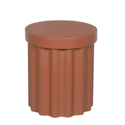 40cm Concrete Side Table - Terracotta