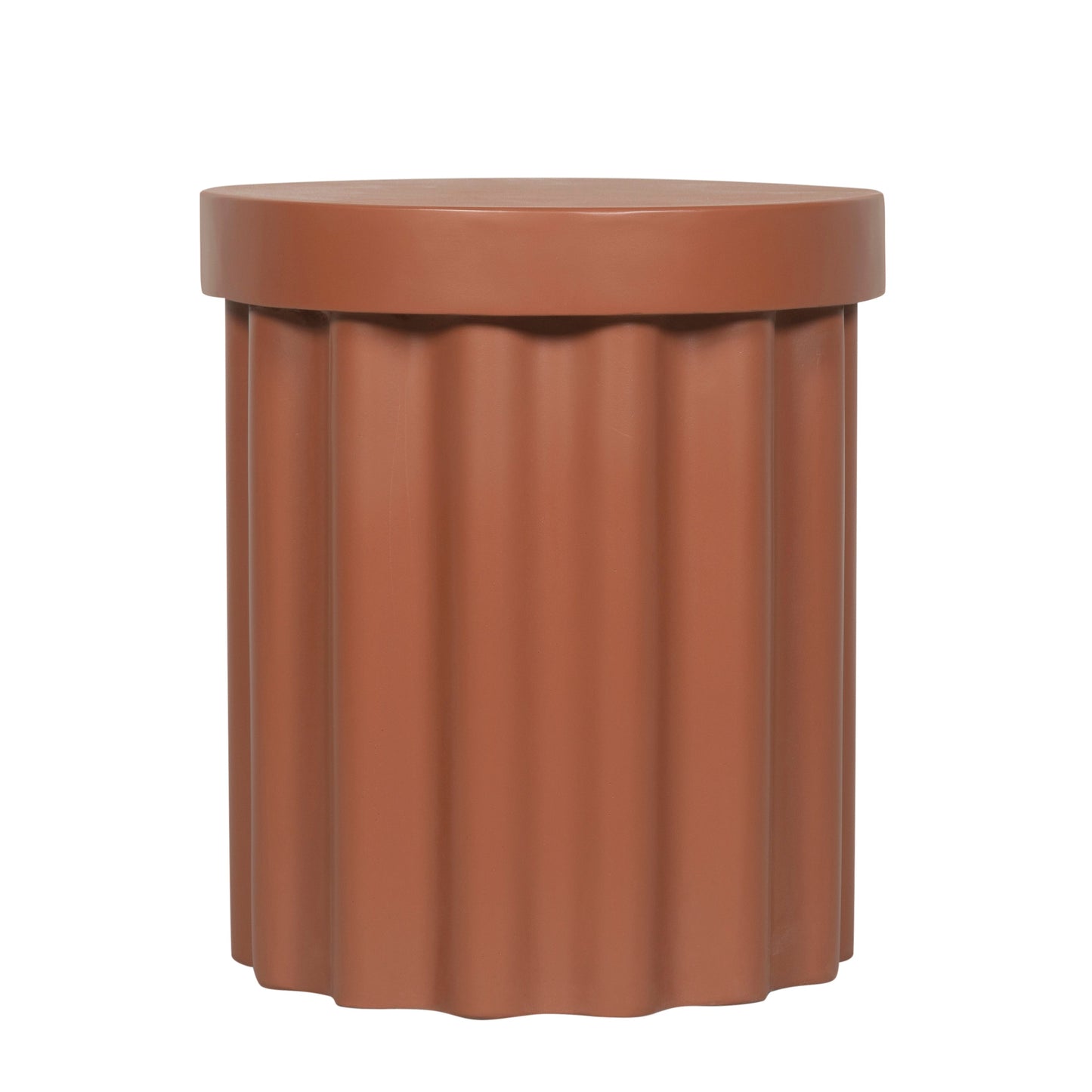 40cm Concrete Side Table - Terracotta